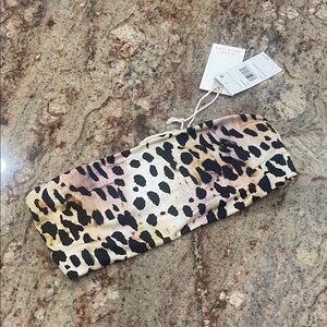 Good American leopard tube bathing suit top S:1